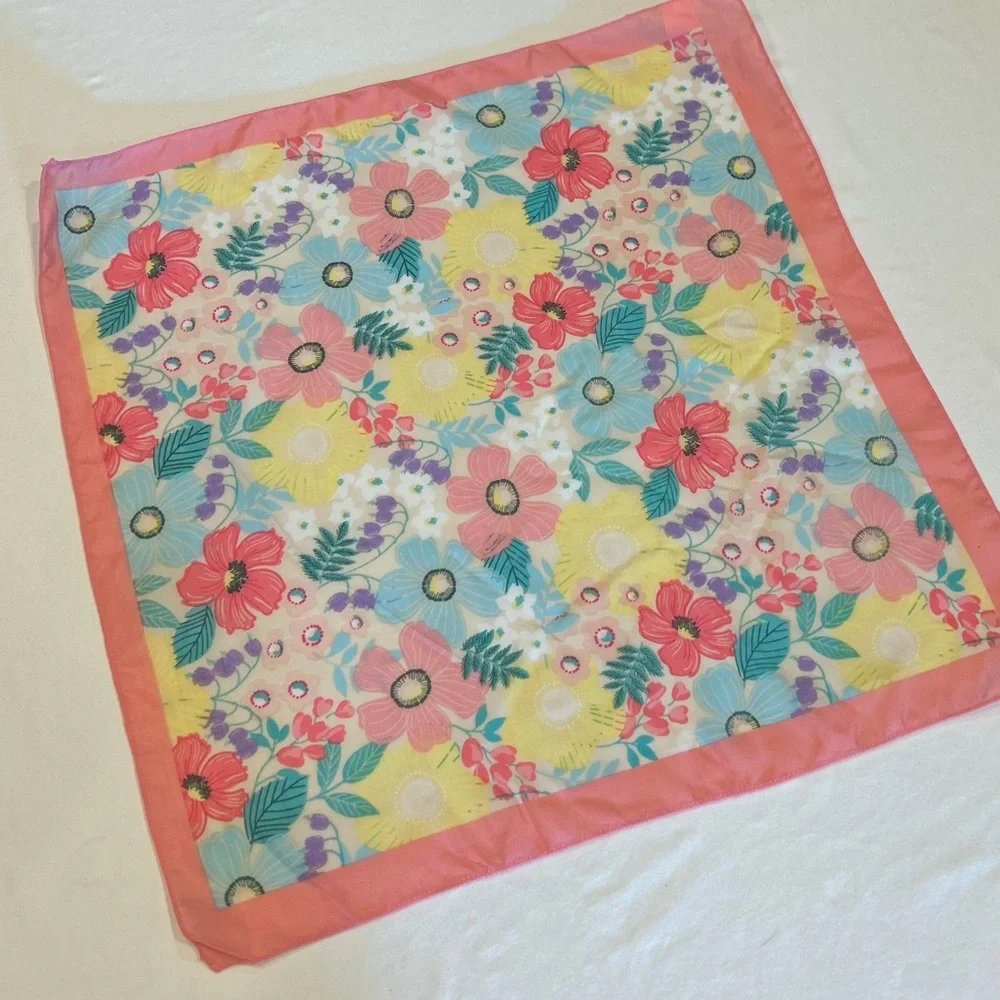 Vintage Pastel Floral Scarf